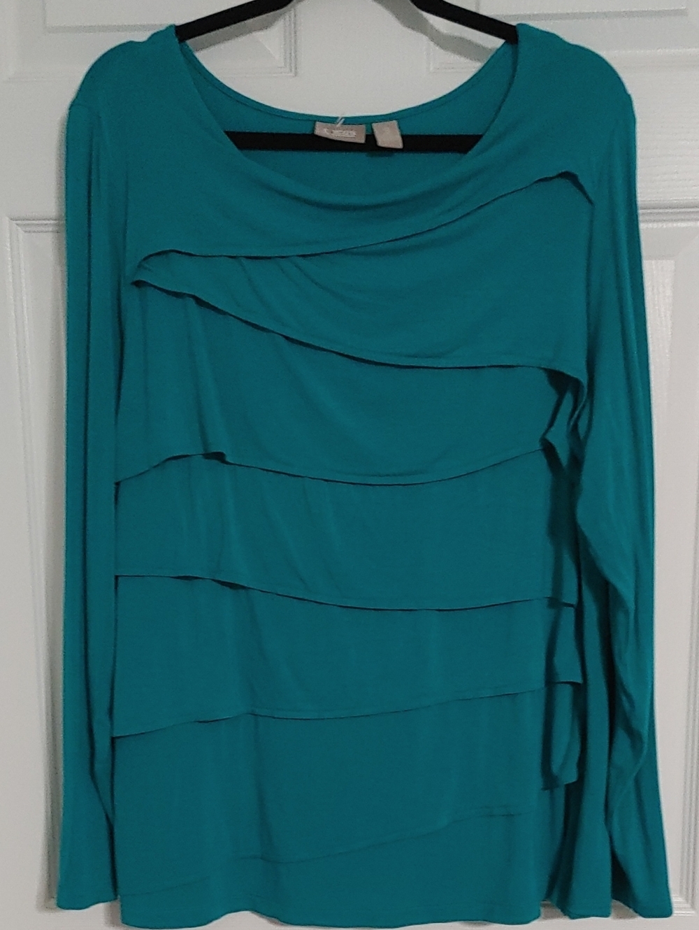 Chico's Teal Layered Long-Sleeved Top Women's Size XL EUC